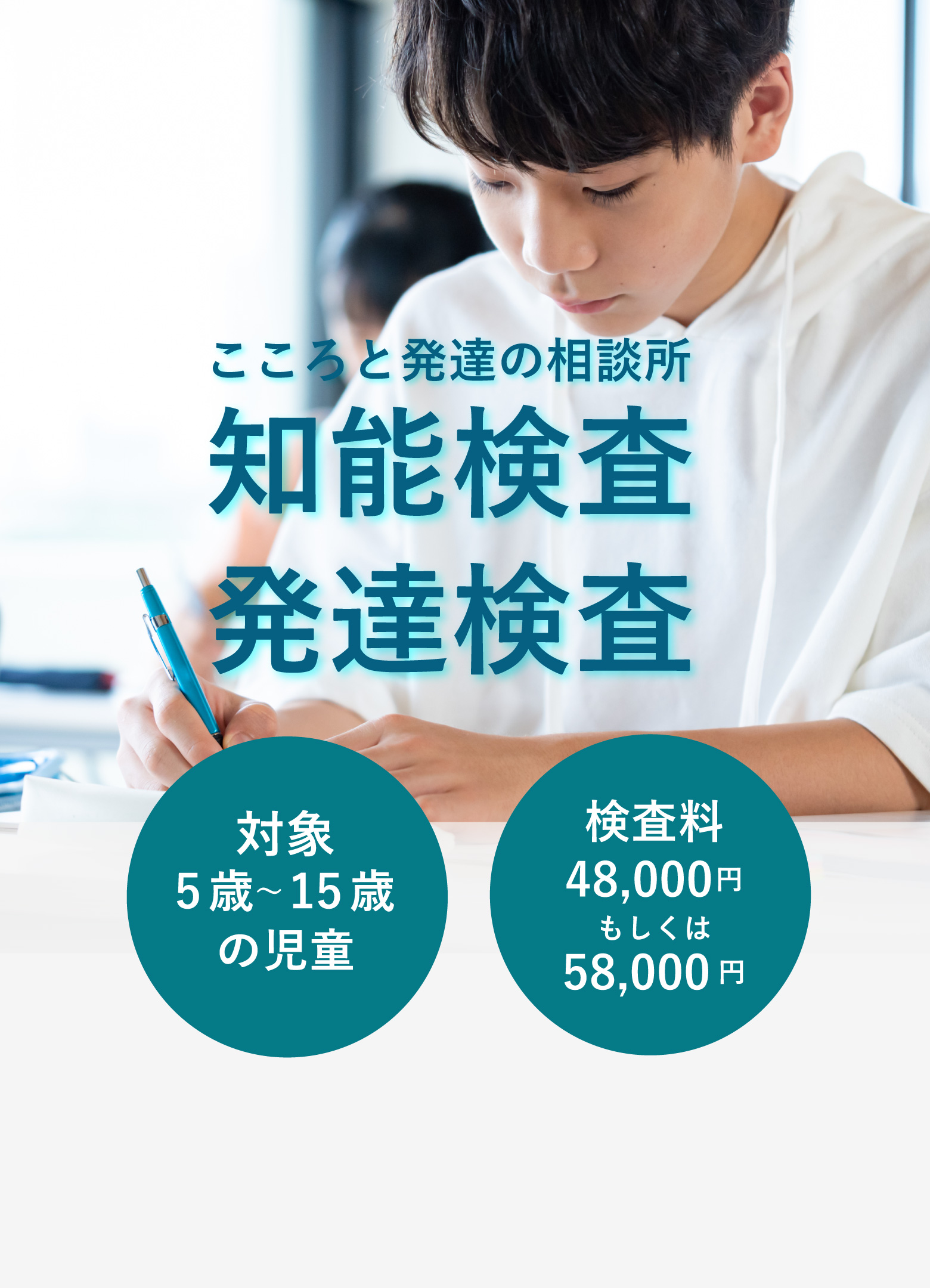 こころと発達の相談 所知能検査／発達検査（5歳から15歳の児童）